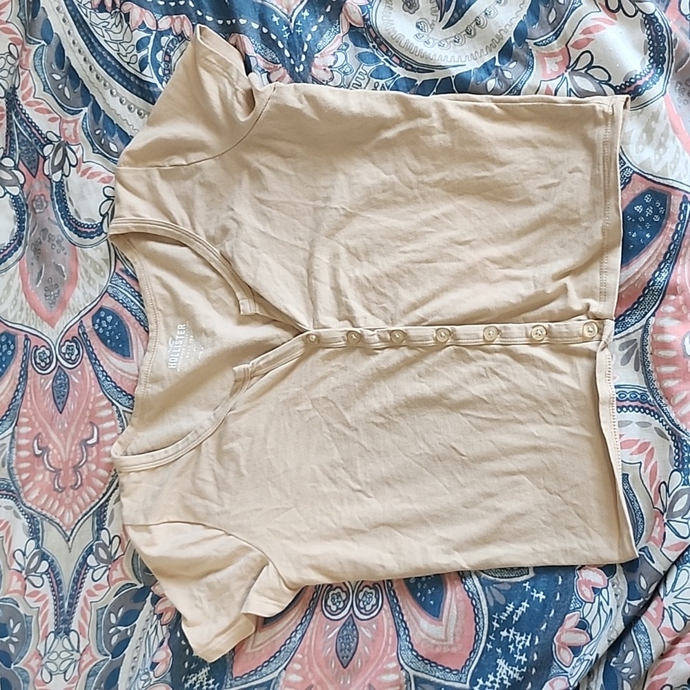 Hollister button down baby tee
